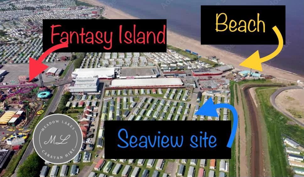 Seaview 190 - Ingoldmells - Pet Friendly, Wifi, Bed Linen - Close To Beach And Fantasy Island - Meadow Lakes Caravan & Lodge Hire Exteriör bild